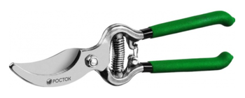 Секатор цельнокованый PC-19, с овальными рукоятками, плоскостной, 200 мм, РОСТОК
