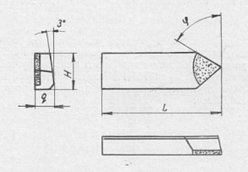 Нож для фрез ГОСТ 24359-80, 2020-0003 Т5К10 угол 60°