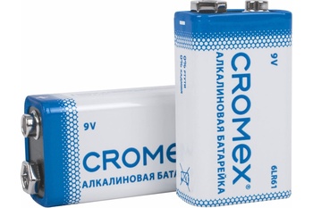 Батарейка крона 9V, алкалиновая, CROMEX Alkaline