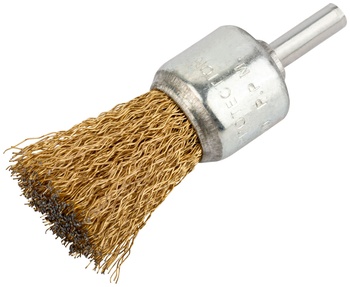 Корщетка-венчик, со шпилькой, латунированная волнистая проволока 24 мм
