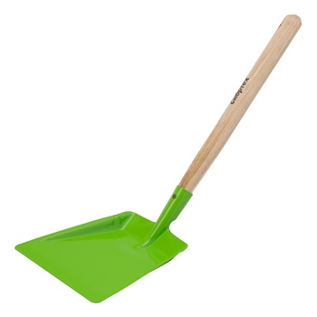 Совок хозяйственный, металлический, деревянная ручка